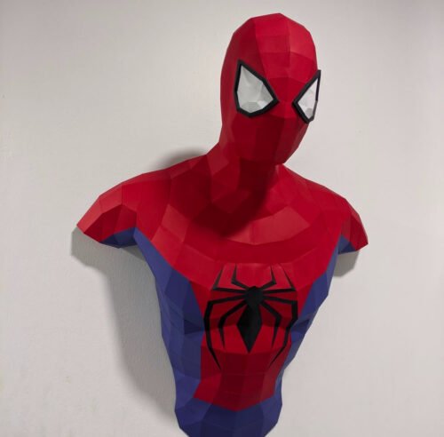 Marvel Spiderman Hulk Action Figure 3D Paper Model Wall Art Decorations DIY 70CM
