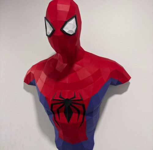 Marvel Spiderman Hulk Action Figure 3D Paper Model Wall Art Decorations DIY 70CM