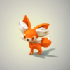 Little-Fox-lowpoly3d-three-dimensional-paper-cutting