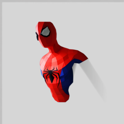 Spiderman superhero wall decoration lowpoly style anime model_