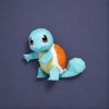 Squirtle lowpoly3d three-dimensional paper cutting