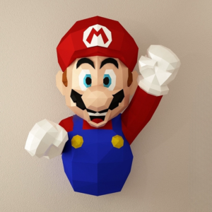 Super Mario Bros. Mario Luigi Paper Model Handmade Home Decoration Living Room Bedroom Wall Hanging