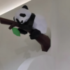 3D DIY paper cut panda perched on a tree