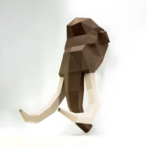 Buy Wall Art Mammoth Head 3D Paper Model Animal Sculpture Mammoth Papercraft DlY Kit Home Decor (A) Online at desertcartINDlA