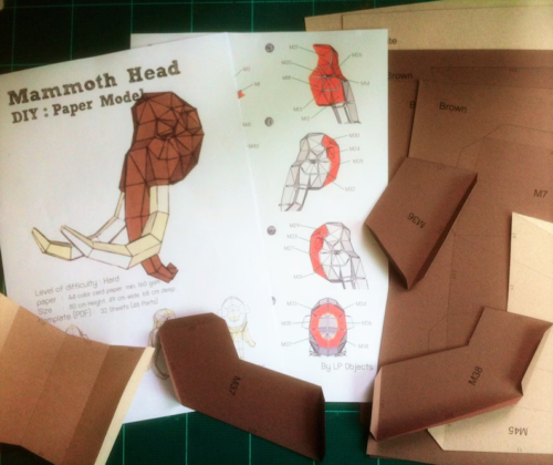 Mammoth DIY Paper Animal Craft Instructions