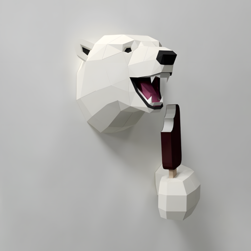 Polar Bear Happy Summer 3D Wall Decoration Wall Hanging Paper