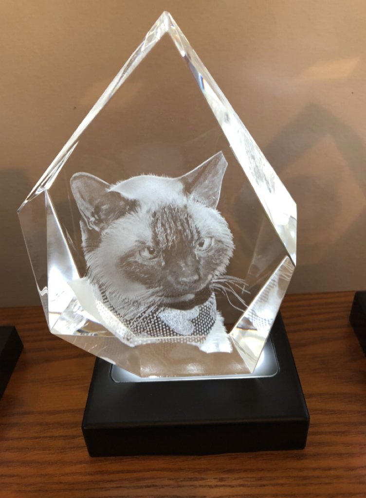 Crystal engraving picture custom gift 3D