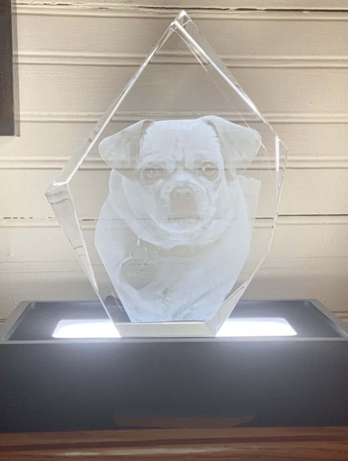 Crystal engraving picture custom gift 3D