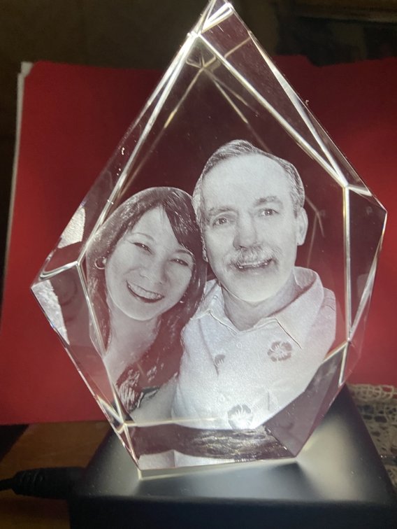 Crystal engraving picture custom gift 3D