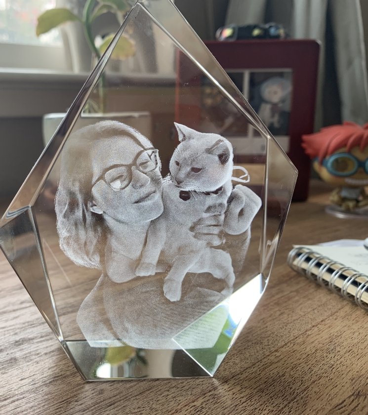 Crystal engraving picture custom gift 3D