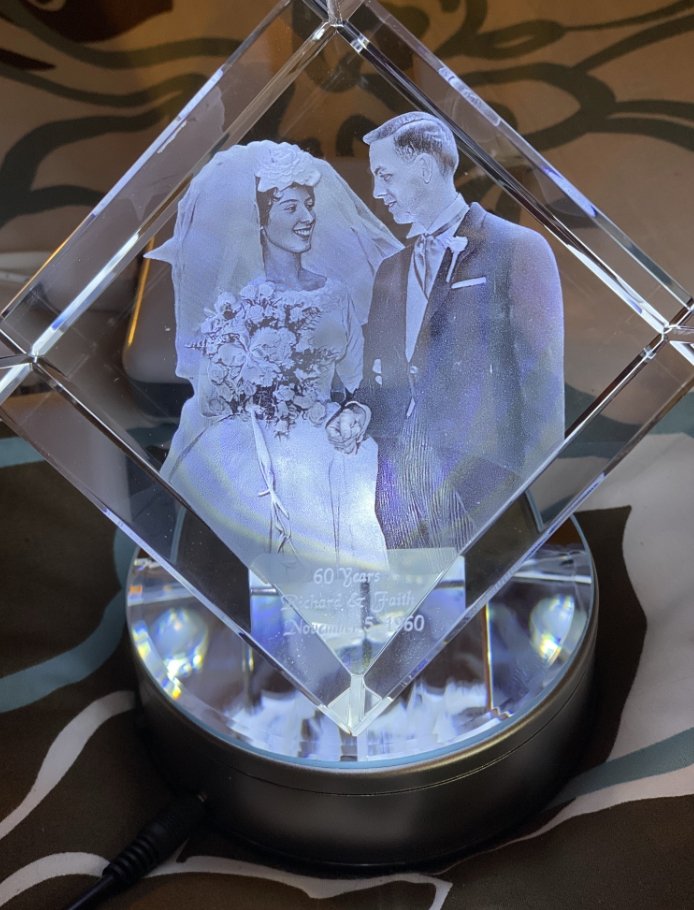 Crystal engraving picture custom gift 3D