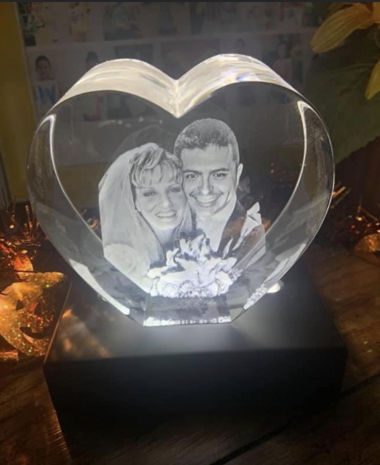 Crystal engraving picture custom gift 3D